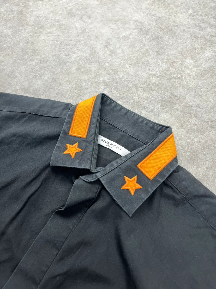 SS2015 Givenchy Star Embroidered Black & Orange Shirt by Riccardo Tisci RBVWkCXS 6