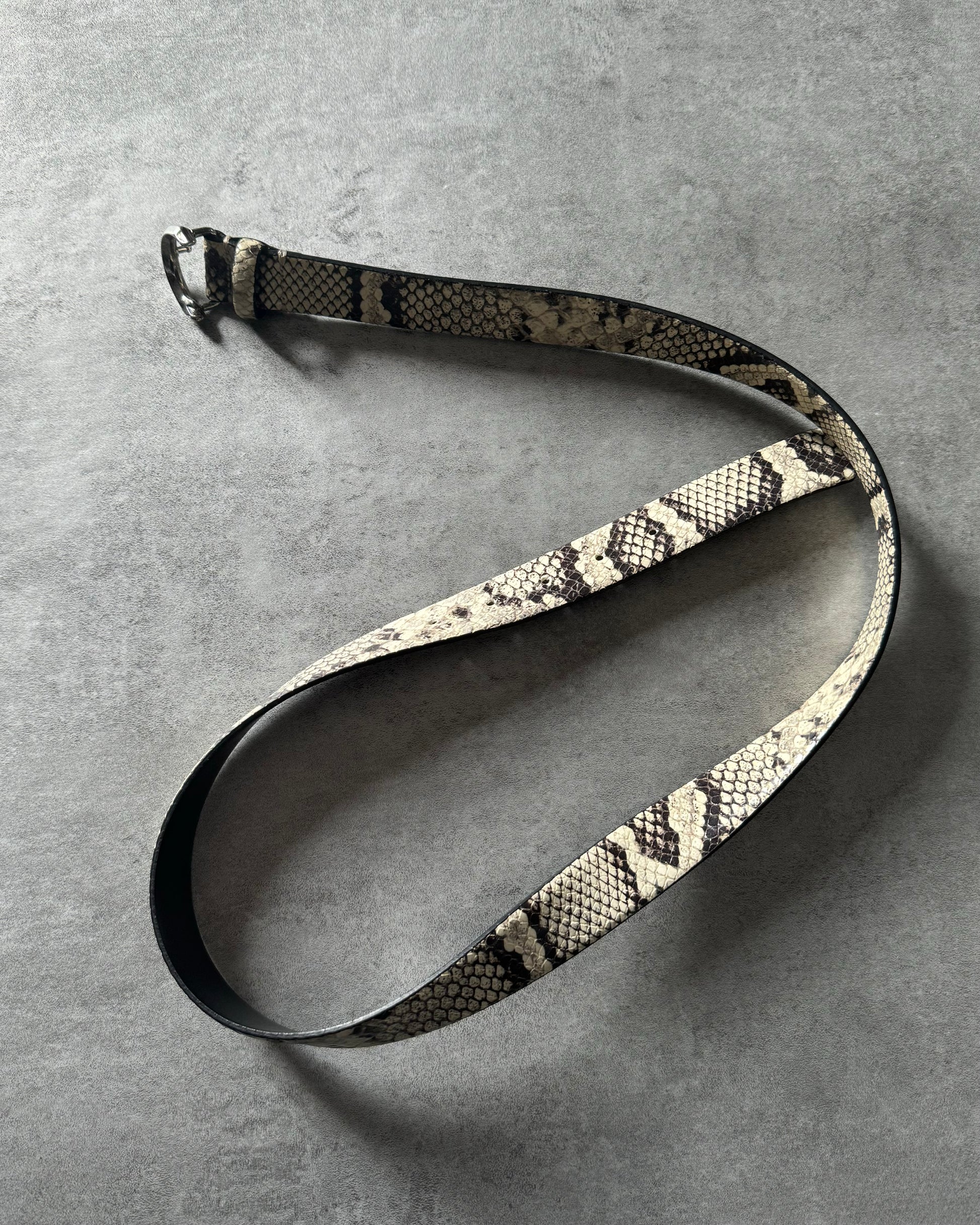 Cavalli Python Snake Print Genuine Leather Belt  (OS) - 5