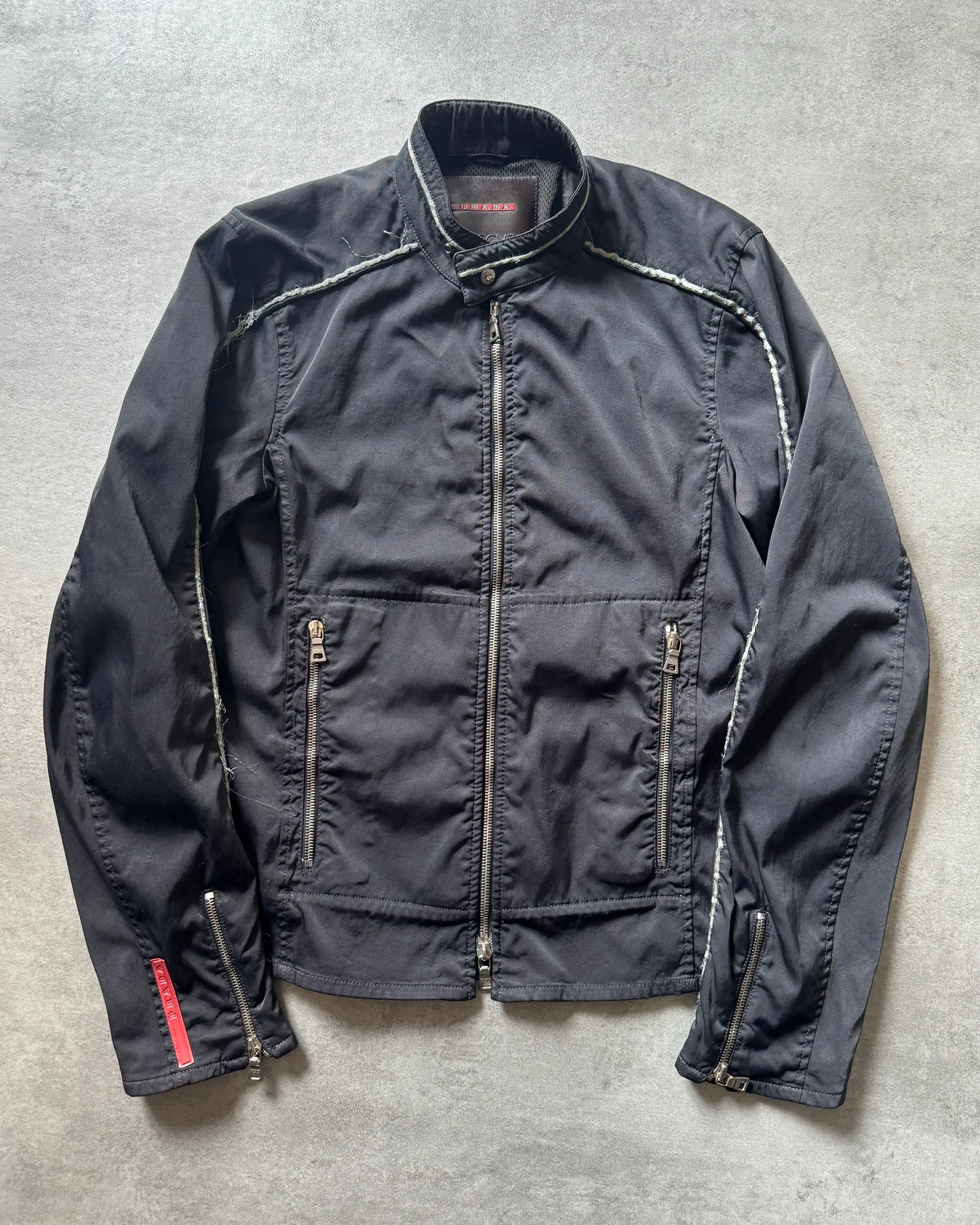 SS2002 Prada Technical Navy Smooth Jacket (M) - 1