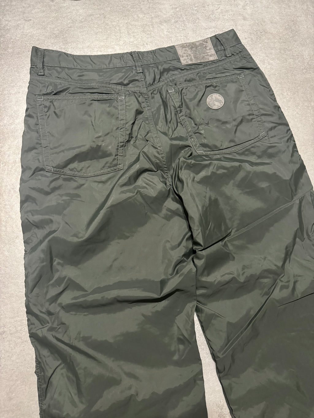 2000s Moschino Green Nylon Large Pants (L/XL) - 5