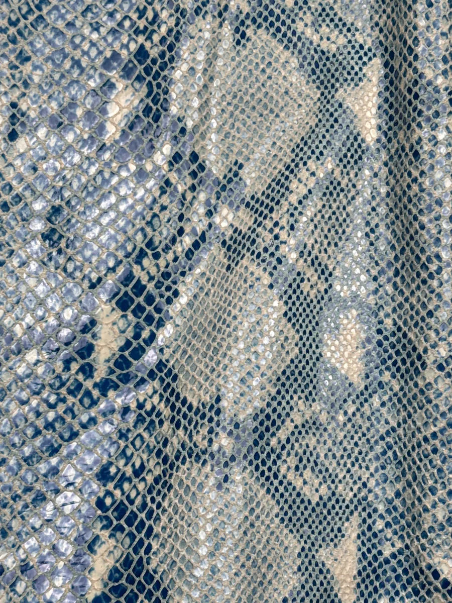 AW2005 Cavalli Blue Leather Python Varnished Effect Leather Jacket RGncqsOV 11
