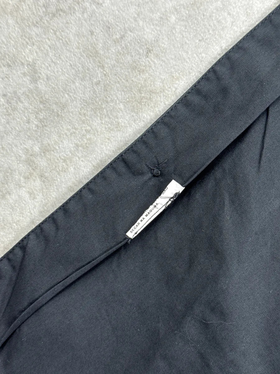 Armani Black Pleated Front Concealed Placket Shirt RIokfsEg 12