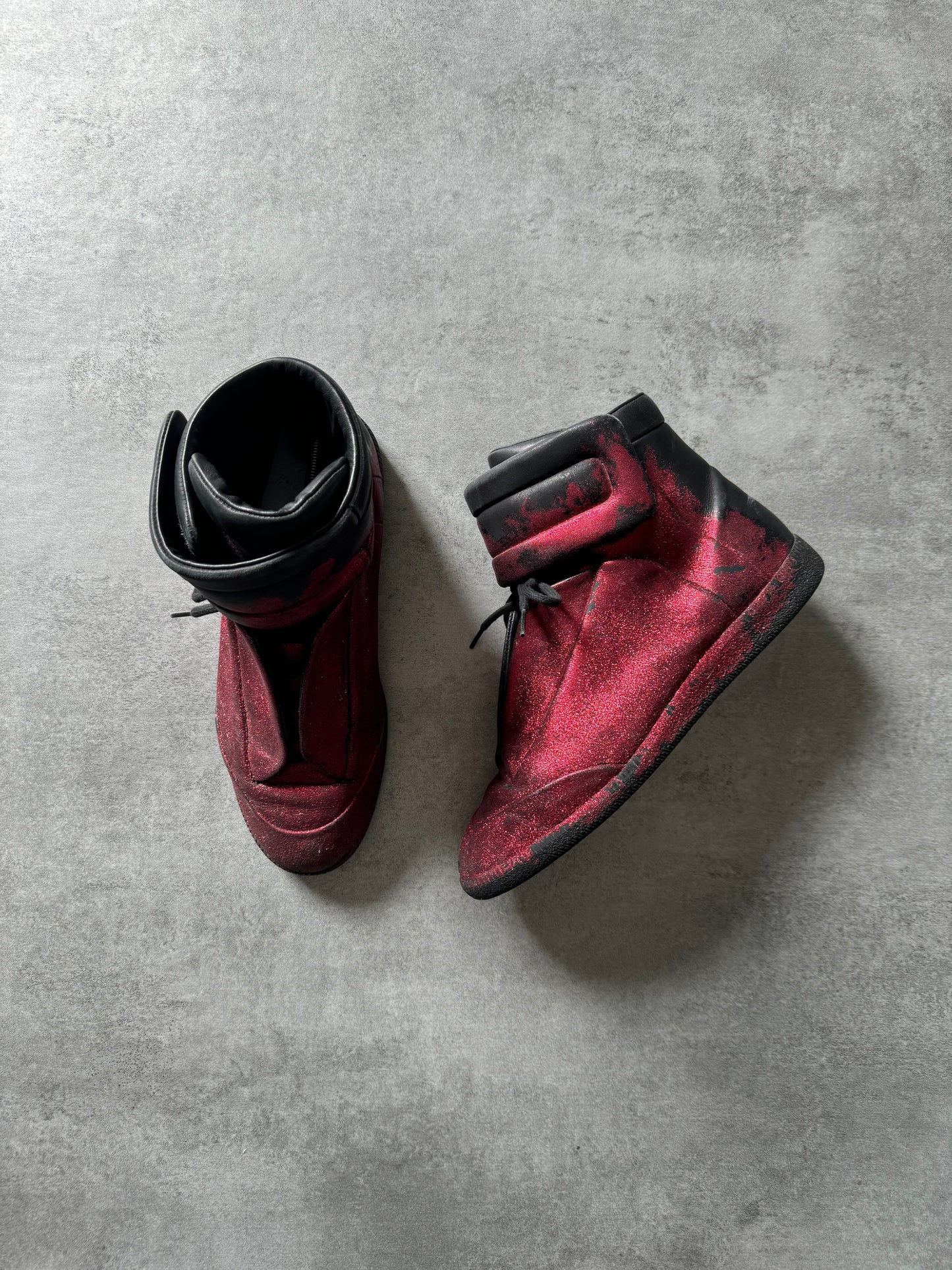 Maison Margiela Future High God Red Glitters Shoes (43) - 6