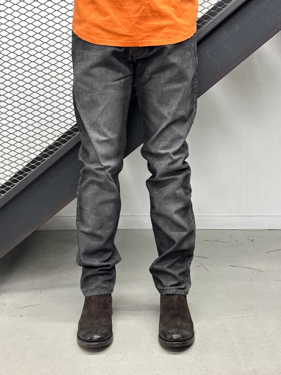 AW2008 Prada Dark Grey Denim Tapered Washed Jeans RQtCcOLc 1