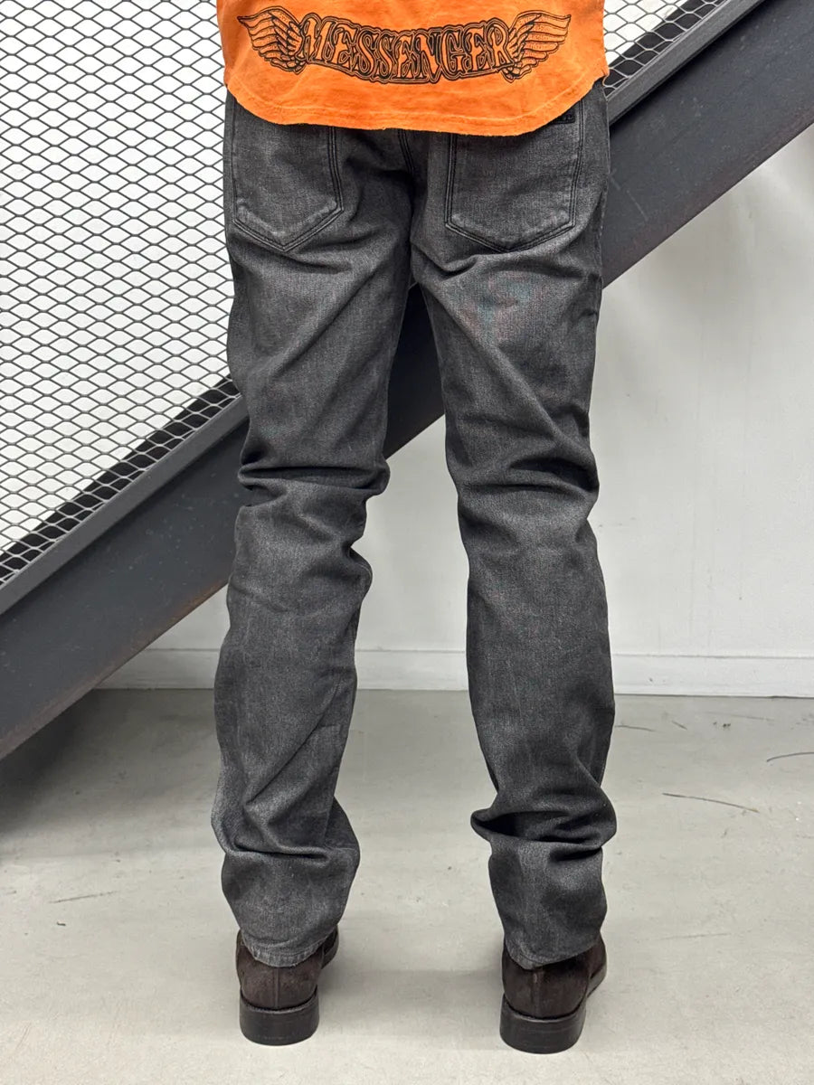 AW2008 Prada Dark Grey Denim Tapered Washed Jeans RQtCcOLc 3