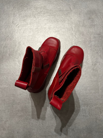 AW1996 Dirk Bikkembergs Red Astro Strapped Leather Boots (42) - 8