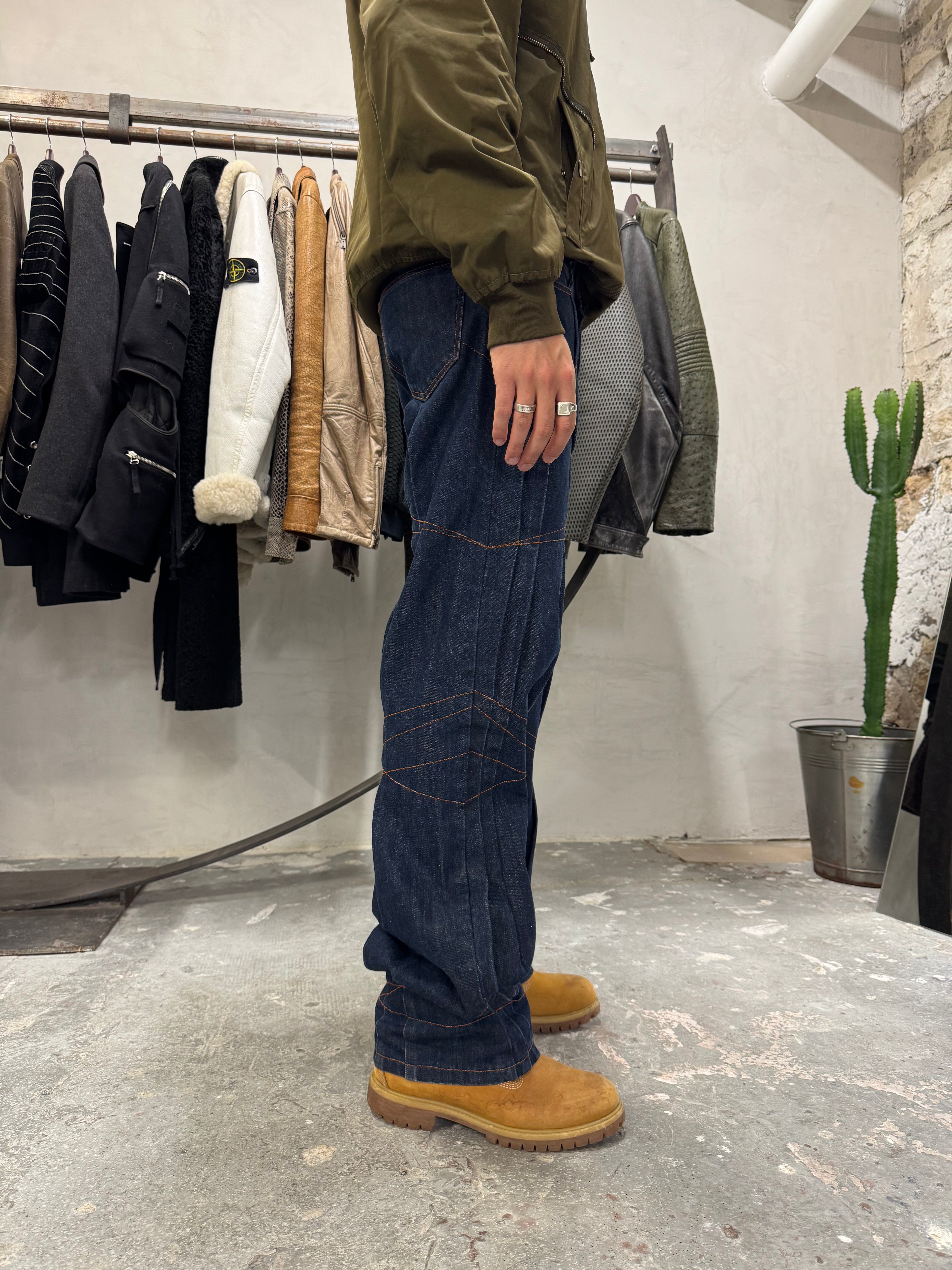 1990s Jean Paul Gaultier Brut Denim Extensible Denim Jeans (M/L) - 14