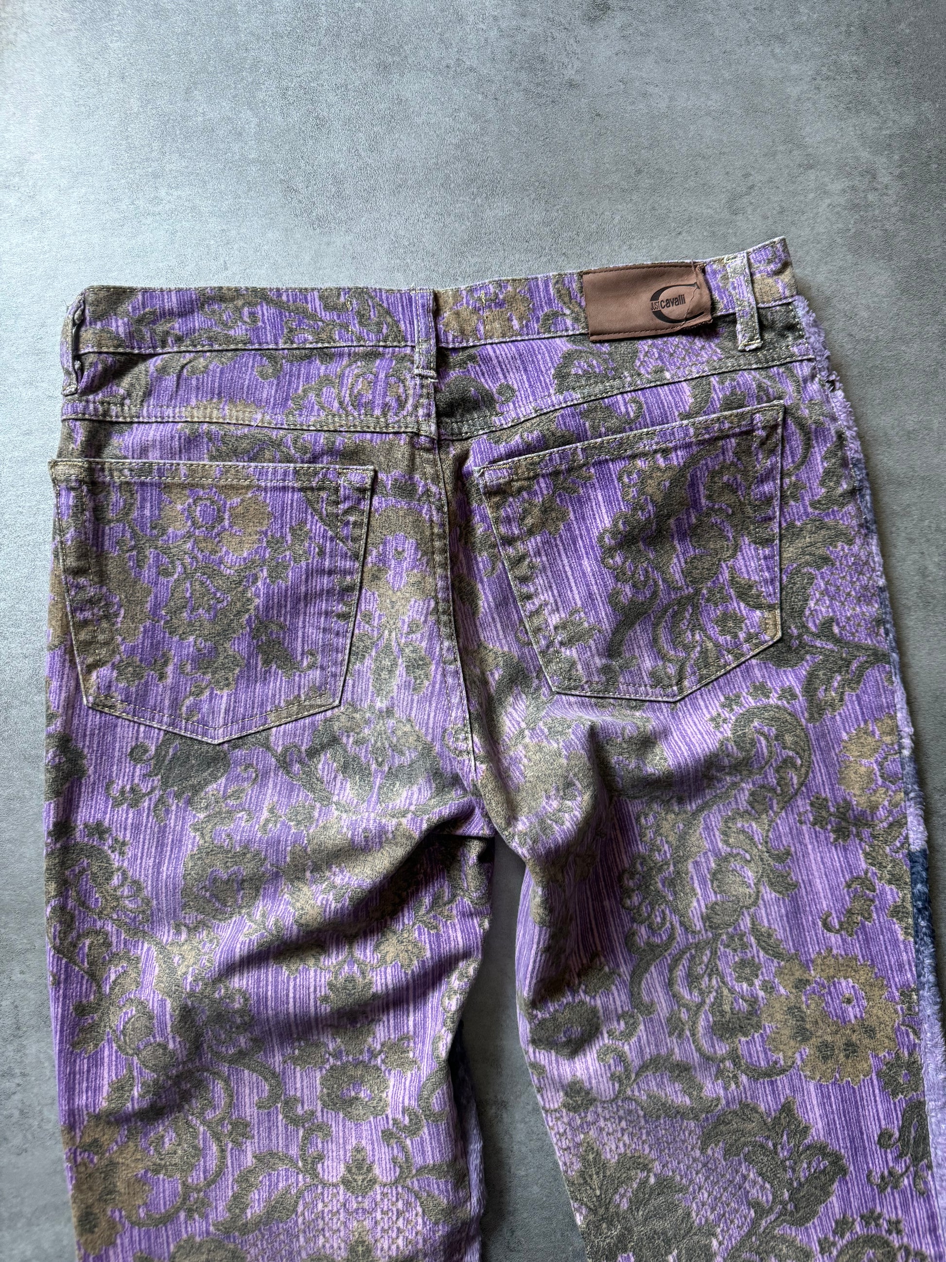 SS2005 Cavalli Mountain Peninsula Purple Relaxed Pants (S) - 7