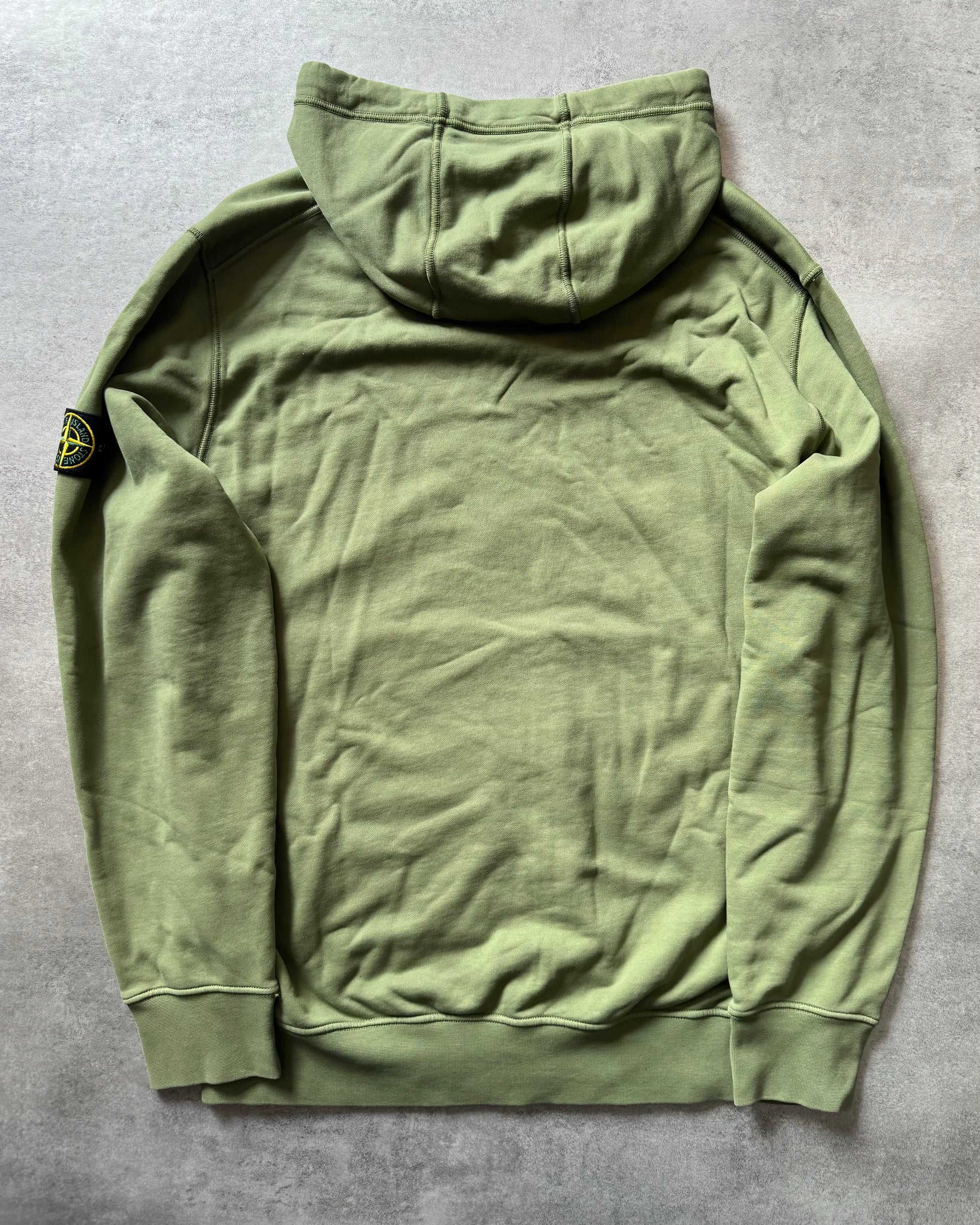 AW2021 Stone Island Olive Hooded Sweater (XL) - 6