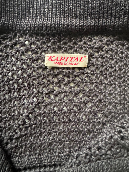 AW2024 Kapital Black Japanese Cozy Shirt (L) - 7