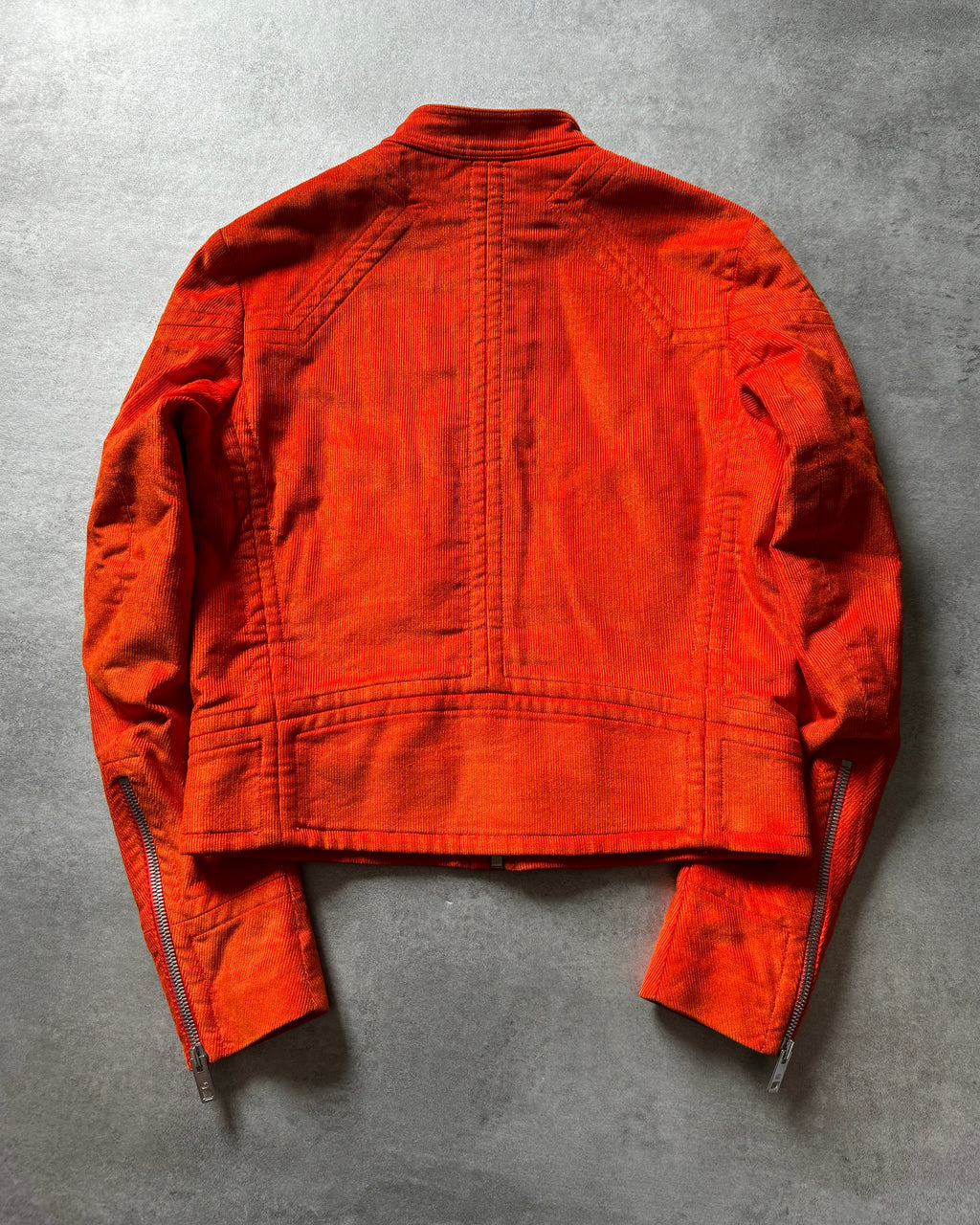 FW1999 Gucci Orange Biker Jacket by Tom Ford (S) - 2