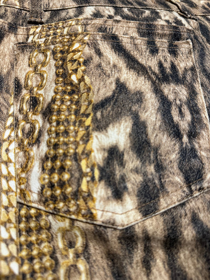 FW2003 Roberto Cavalli Gold Legacy Leopard Pants  (M) - 5