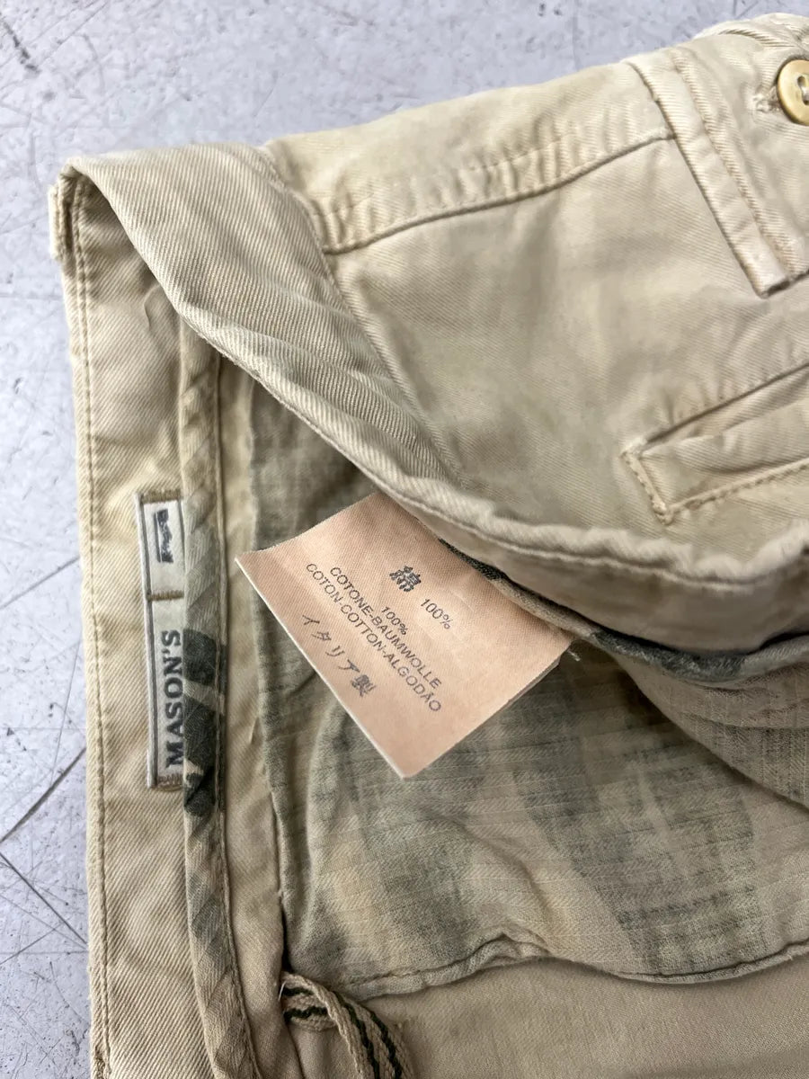 2000s Mason's Multi-Pocket Beige Cargo Pants RaHVEbjL 11