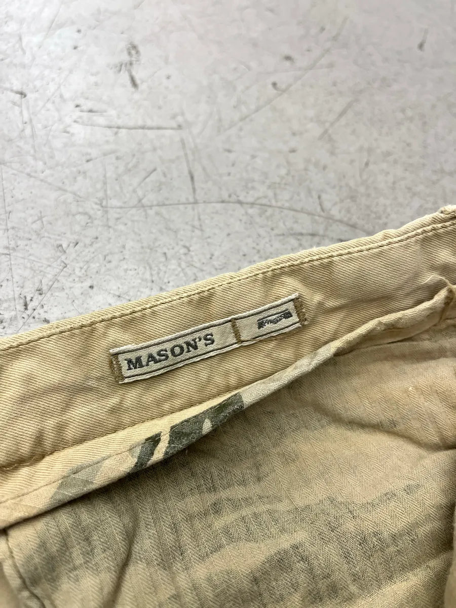 2000s Mason's Multi-Pocket Beige Cargo Pants RaHVEbjL 10