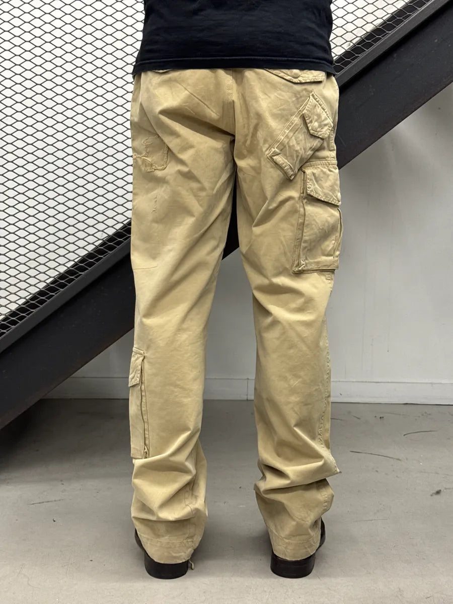 2000s Mason's Multi-Pocket Beige Cargo Pants RaHVEbjL 2