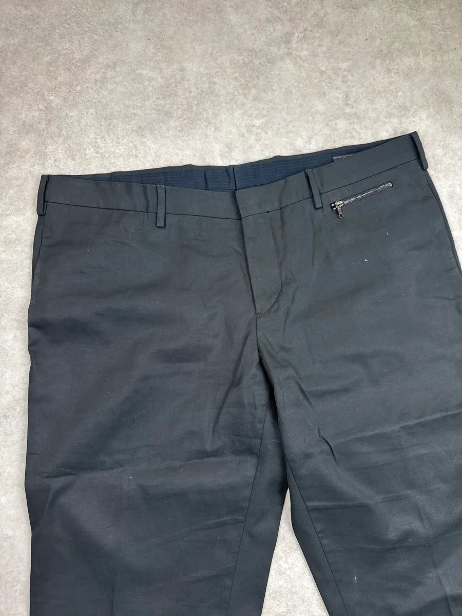 2000s Prada Black Zip Pocket Flat Front Pants RbuXqYpf 6