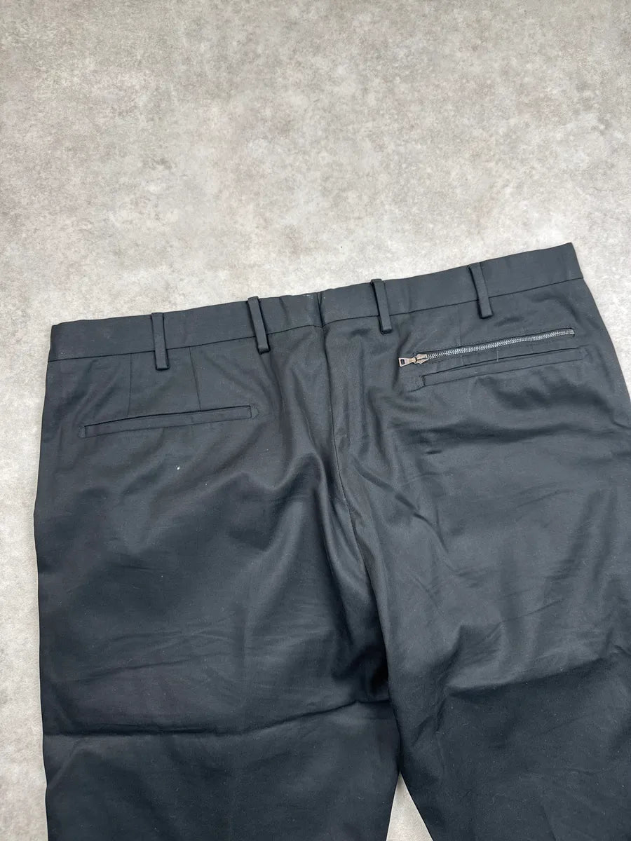 2000s Prada Black Zip Pocket Flat Front Pants RbuXqYpf 9