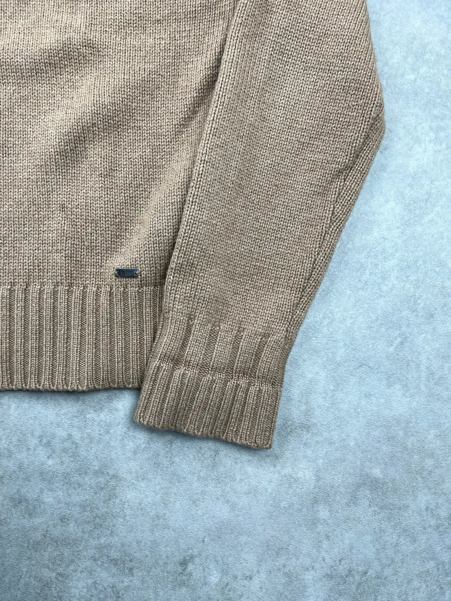 SS2018 Saint Laurent Camel Wool Crewneck Sweater RdjRhBAr 7