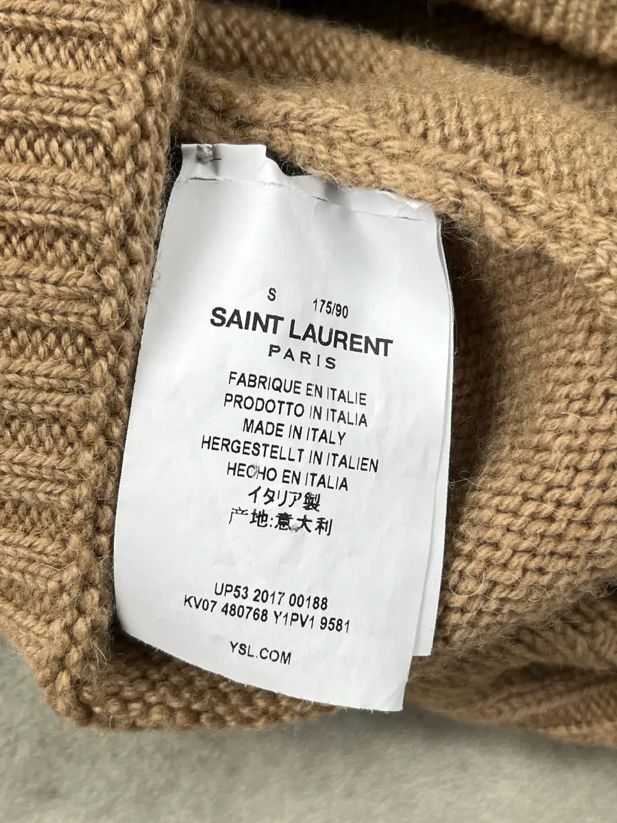 SS2018 Saint Laurent Camel Wool Crewneck Sweater RdjRhBAr 10