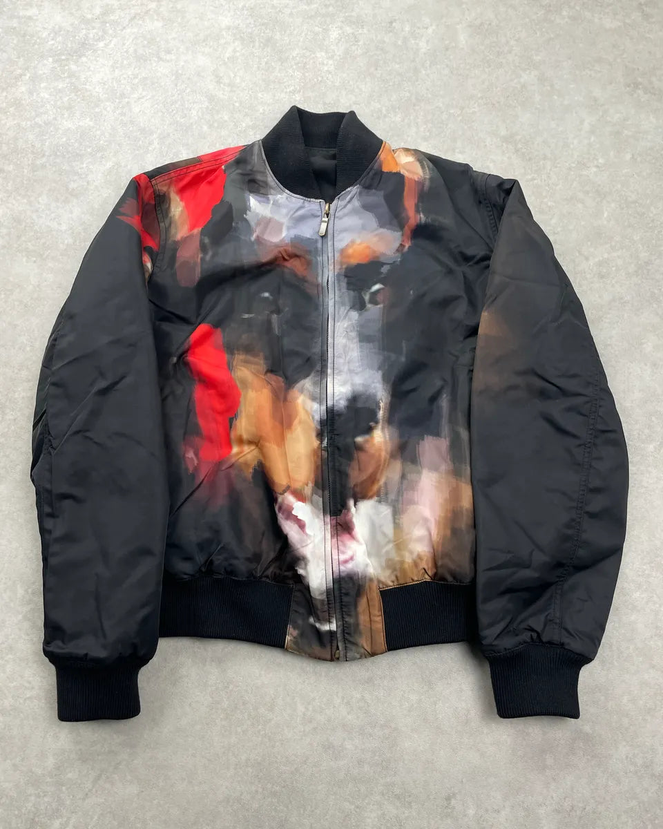 AW2013 Givenchy Black Rottweiler Portrait Bomber Jacket by Riccardo Tisci RevXhEfS 0