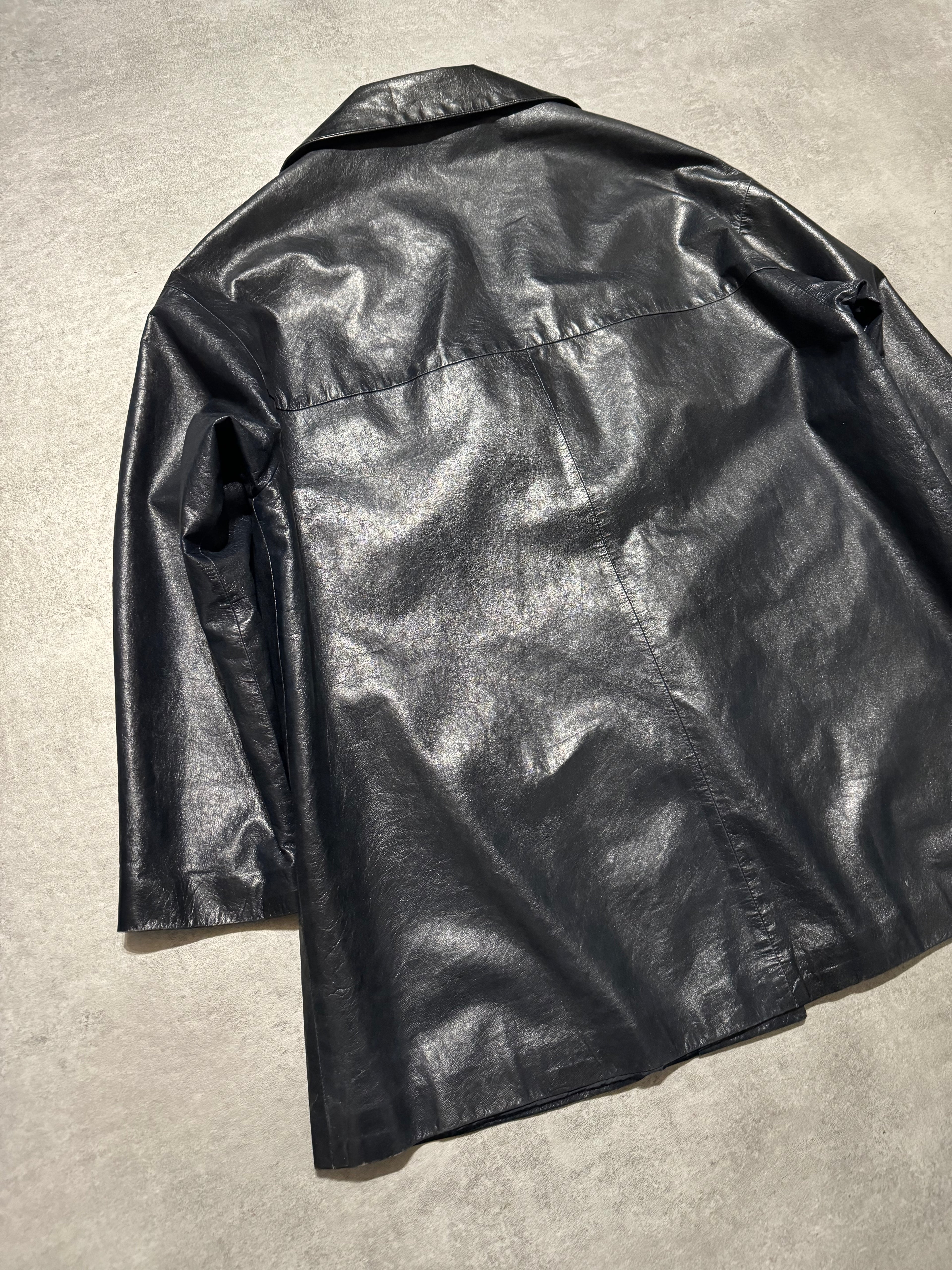 AW1996 Prada Navy Soft Leather Italian Jacket (XS) - 4