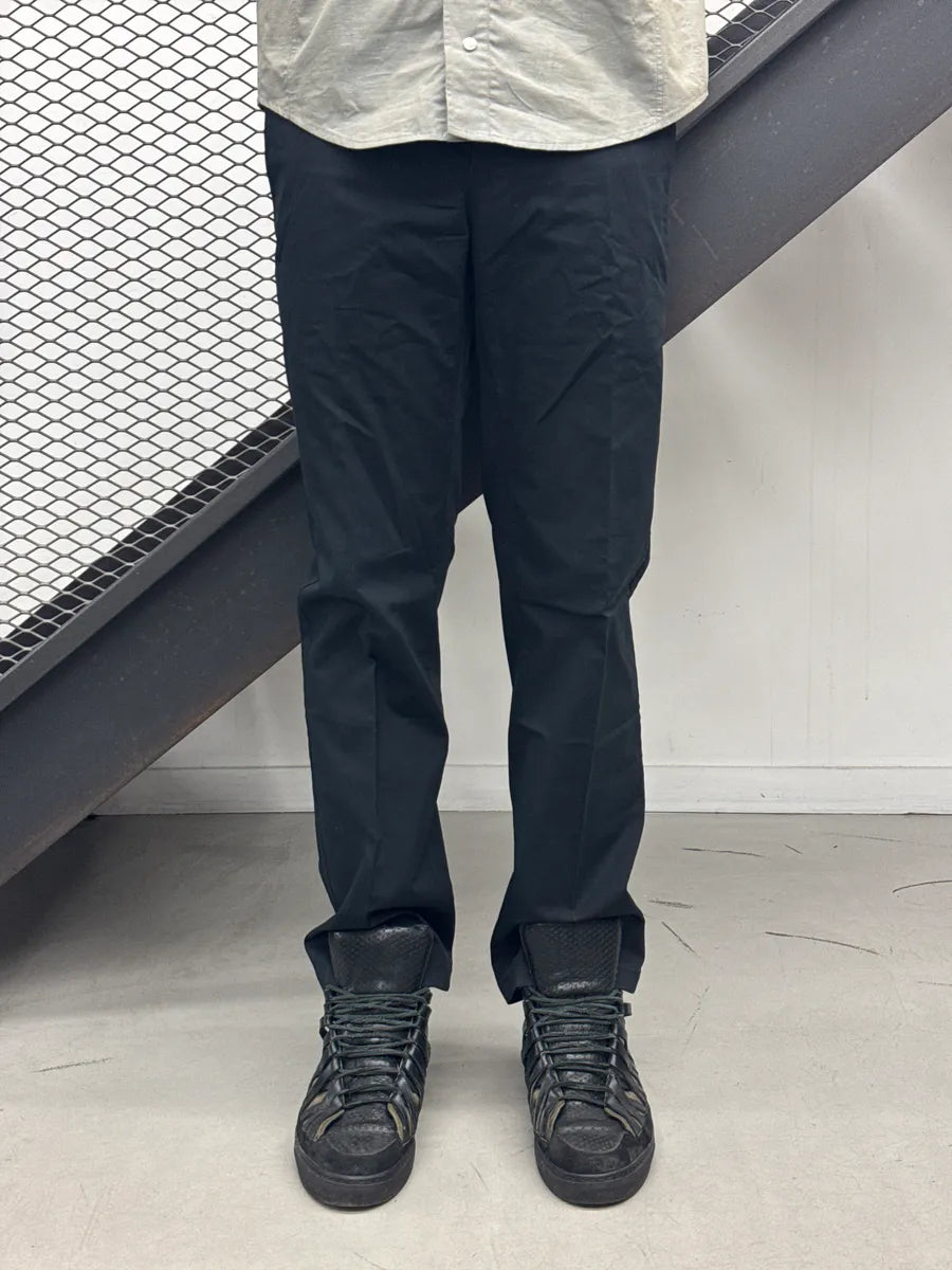 SS2009 Prada Black Stretch Straight-Leg Contrast Trim Pants RsNIoorV 1