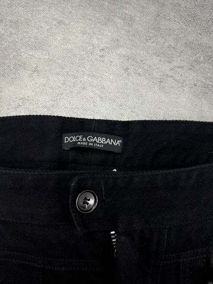 AW2003 Dolce & Gabbana Black Cargo Bondage Military Pants (M) - 10