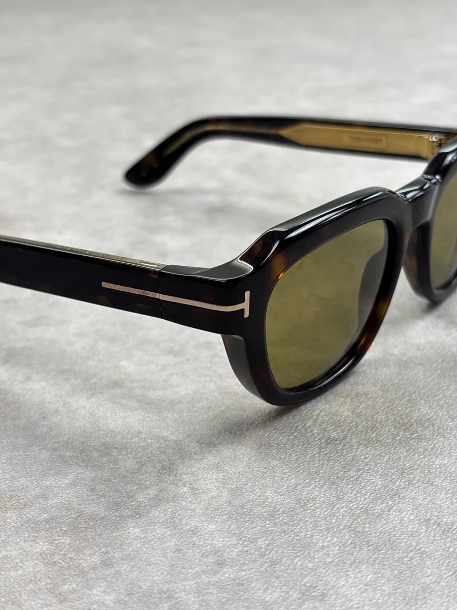 Tom Ford Brown Acetate T-Logo Sunglasses Rxqsebny 12