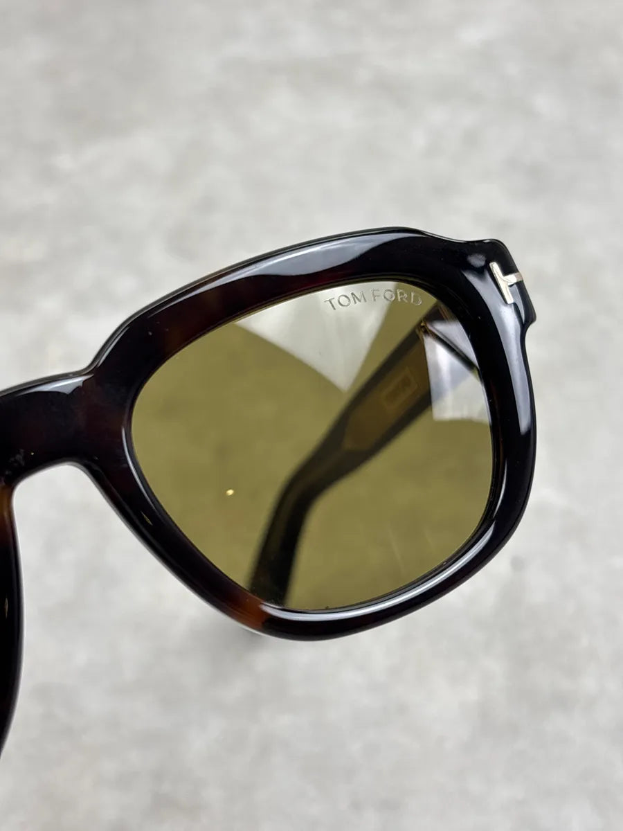 Tom Ford Brown Acetate T-Logo Sunglasses Rxqsebny 9