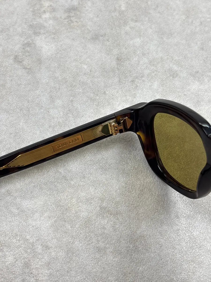 Tom Ford Brown Acetate T-Logo Sunglasses Rxqsebny 10