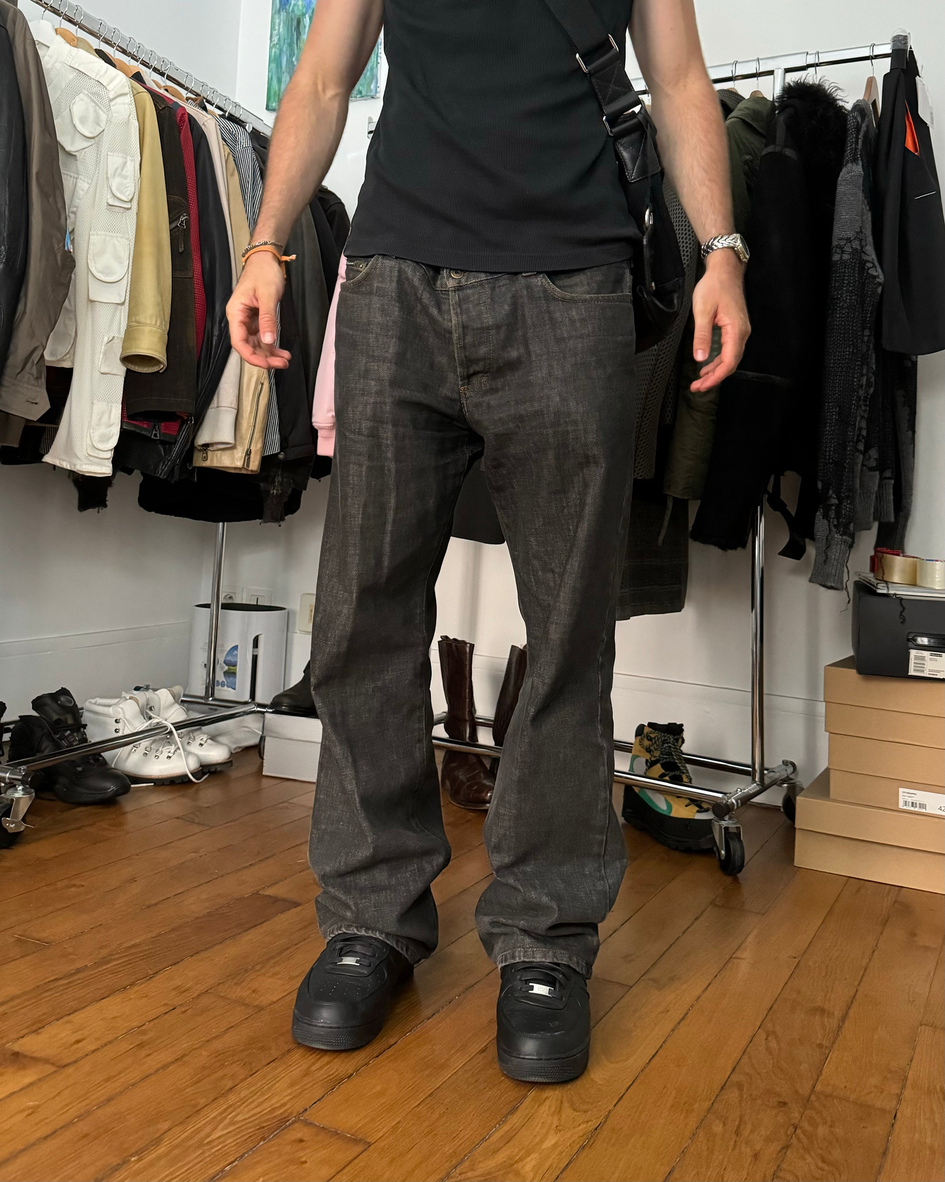 AW2003 Dolce & Gabbana Grey Straight Relaxed Denim Jeans (XL) - 5