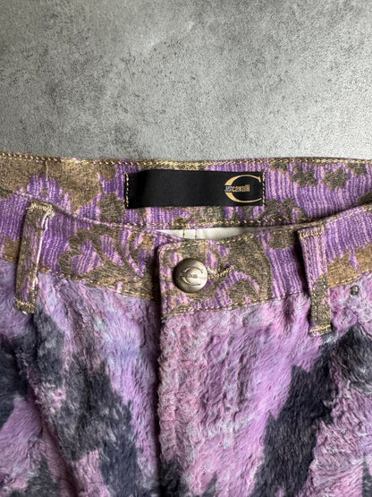 SS2005 Cavalli Mountain Peninsula Purple Relaxed Pants (S) - 8