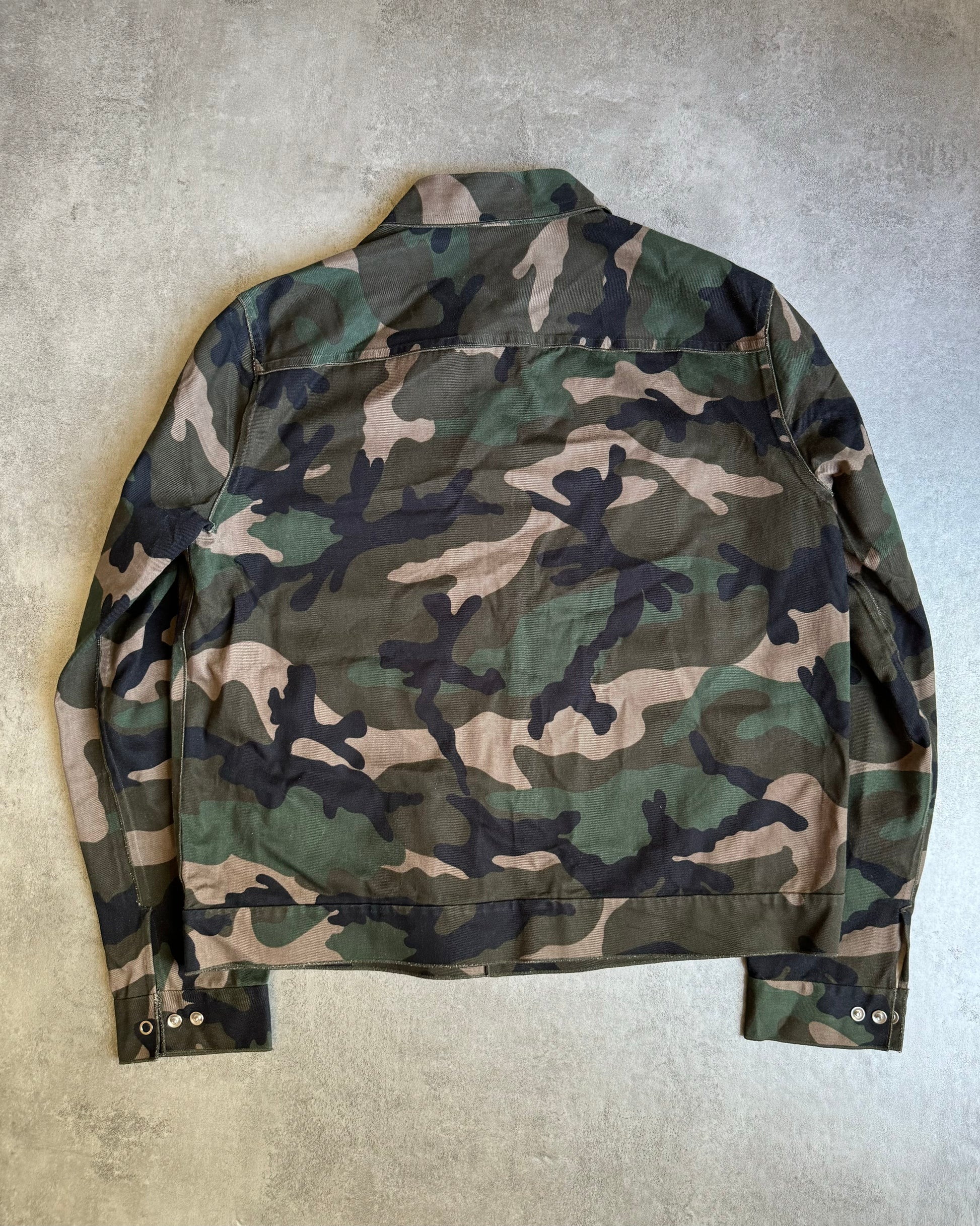 AW2020 Valentino Military Camo Light Trucker Jacket (M) - 2