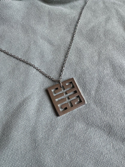 Givenchy 3D Logo Silver Necklace (OS) - 6