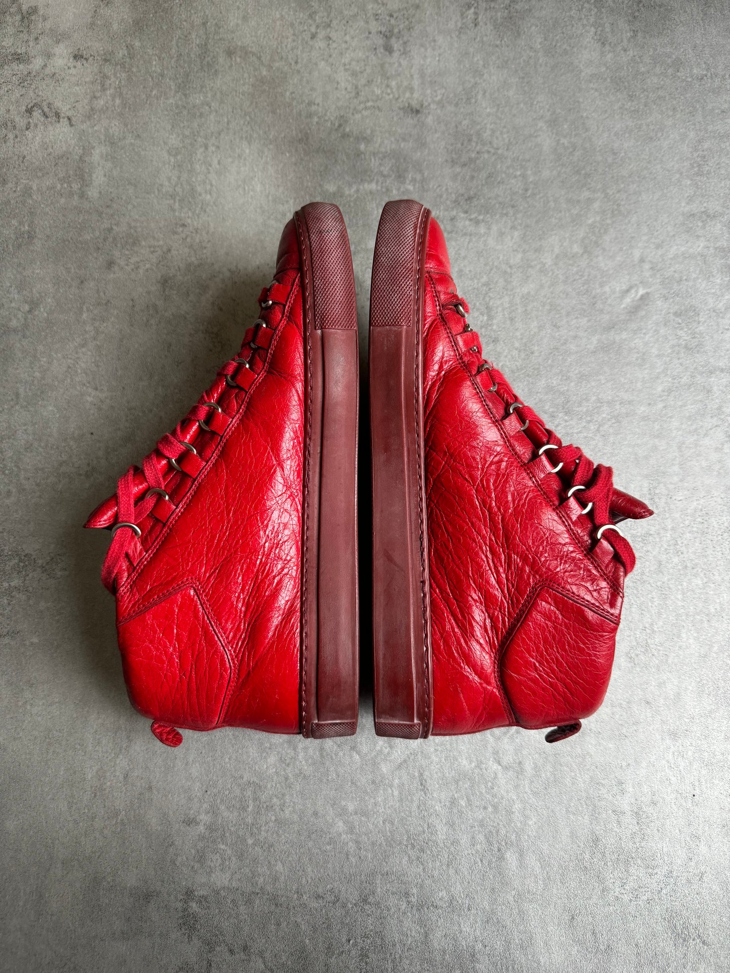 AW2015 Balenciaga Arena High Red Vibrant Leather  (41) - 9