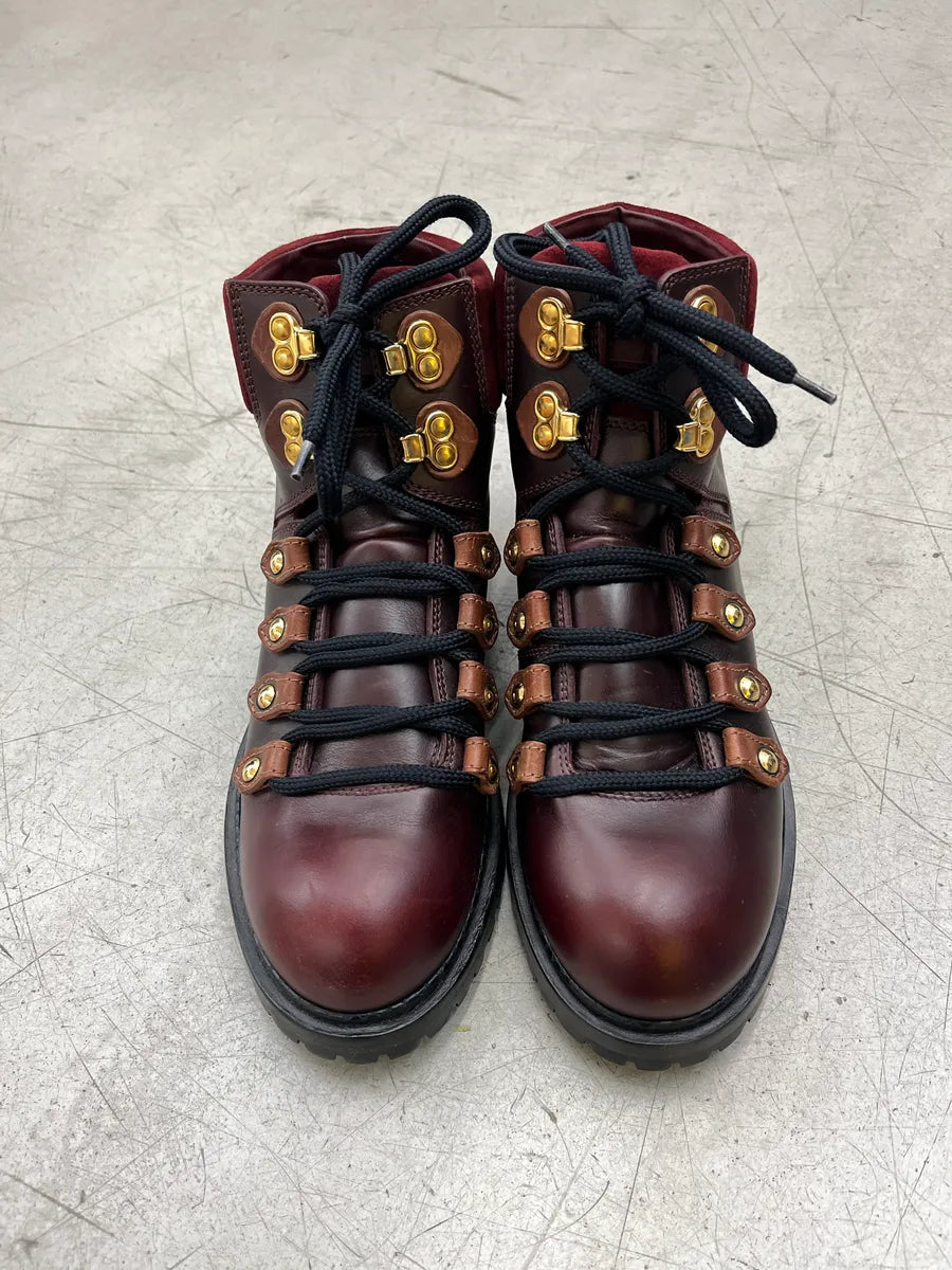 Louis Vuitton Burgundy Leather Hiking Boots SDblErKj 5