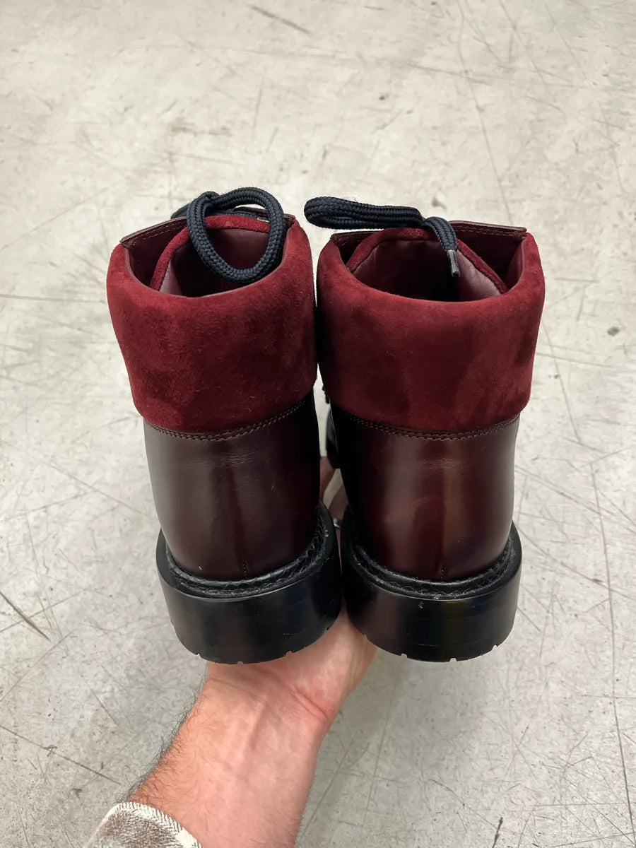 Louis Vuitton Burgundy Leather Hiking Boots SDblErKj 7