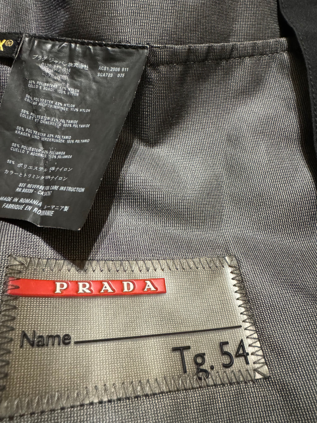 AW2006 Prada Linea Rossa Gore-Tex Black Nylon Jacket – Dolce Vita Hub