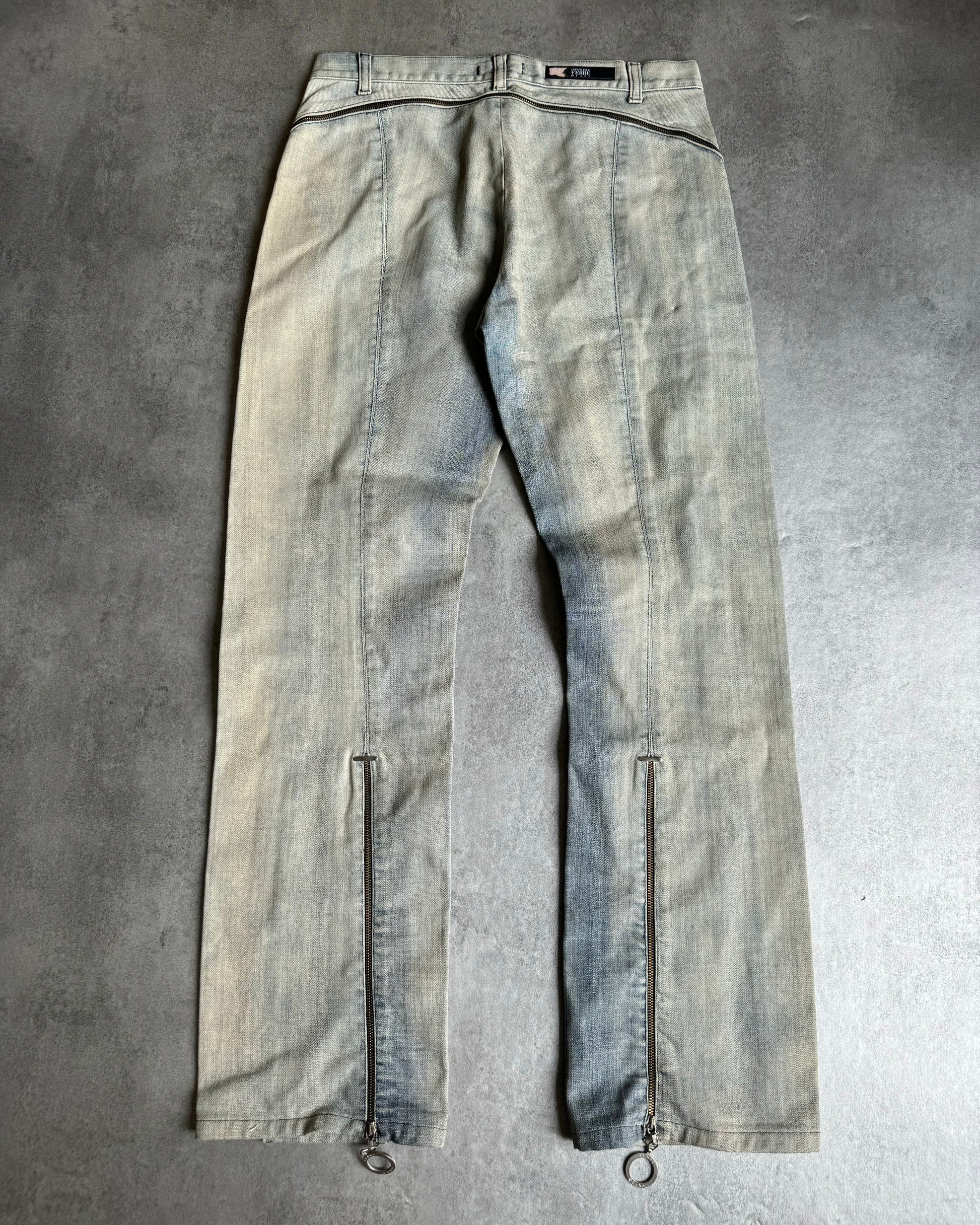 2000s Gianfranco Ferré Full Zip Denim Jeans (S) - 2