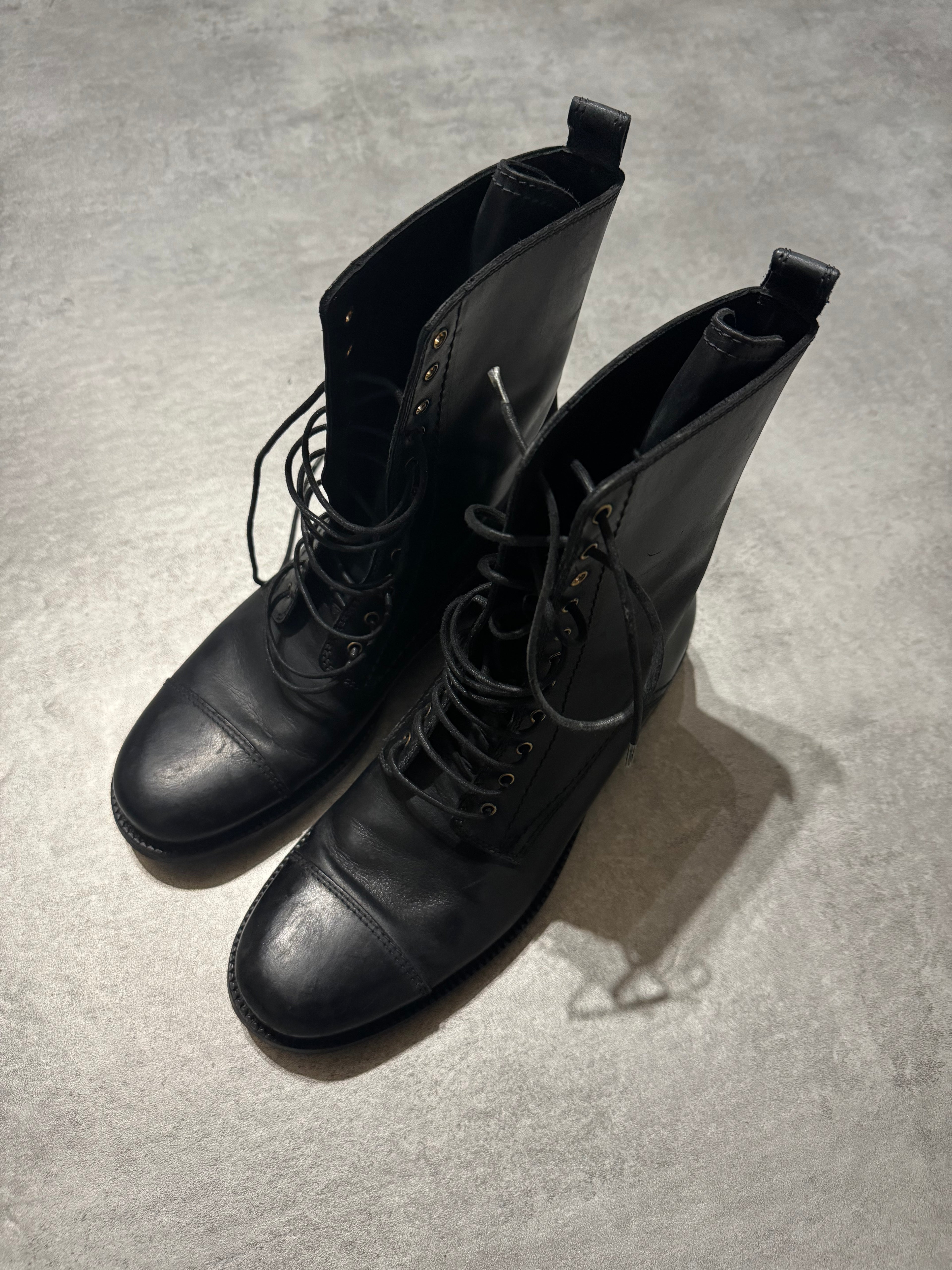 AW2009 Dolce & Gabbana Black High Combat Naval Boots (41) - 3