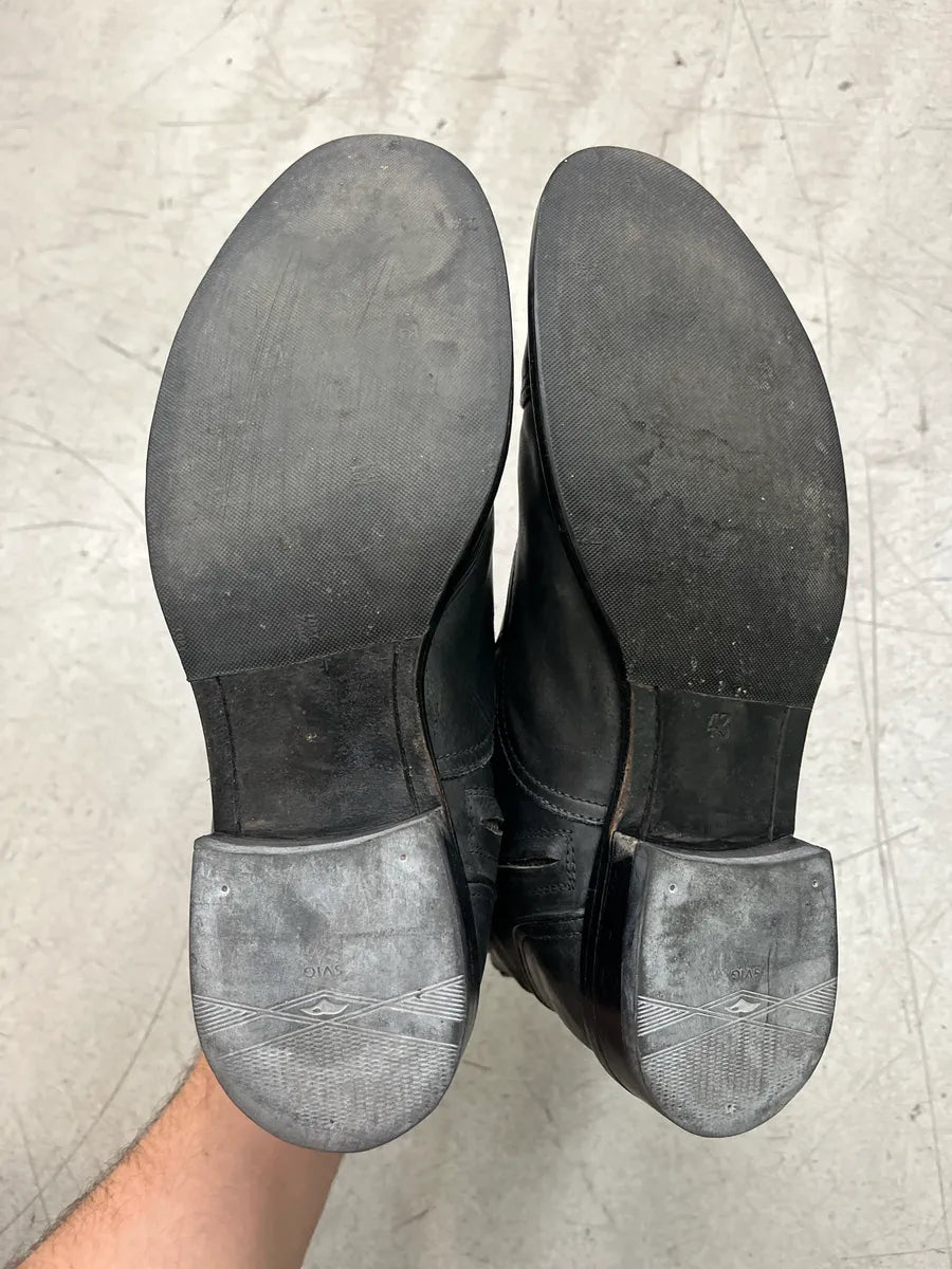 2000s Diesel Raw Black Leather Boots SStEwQLL 6