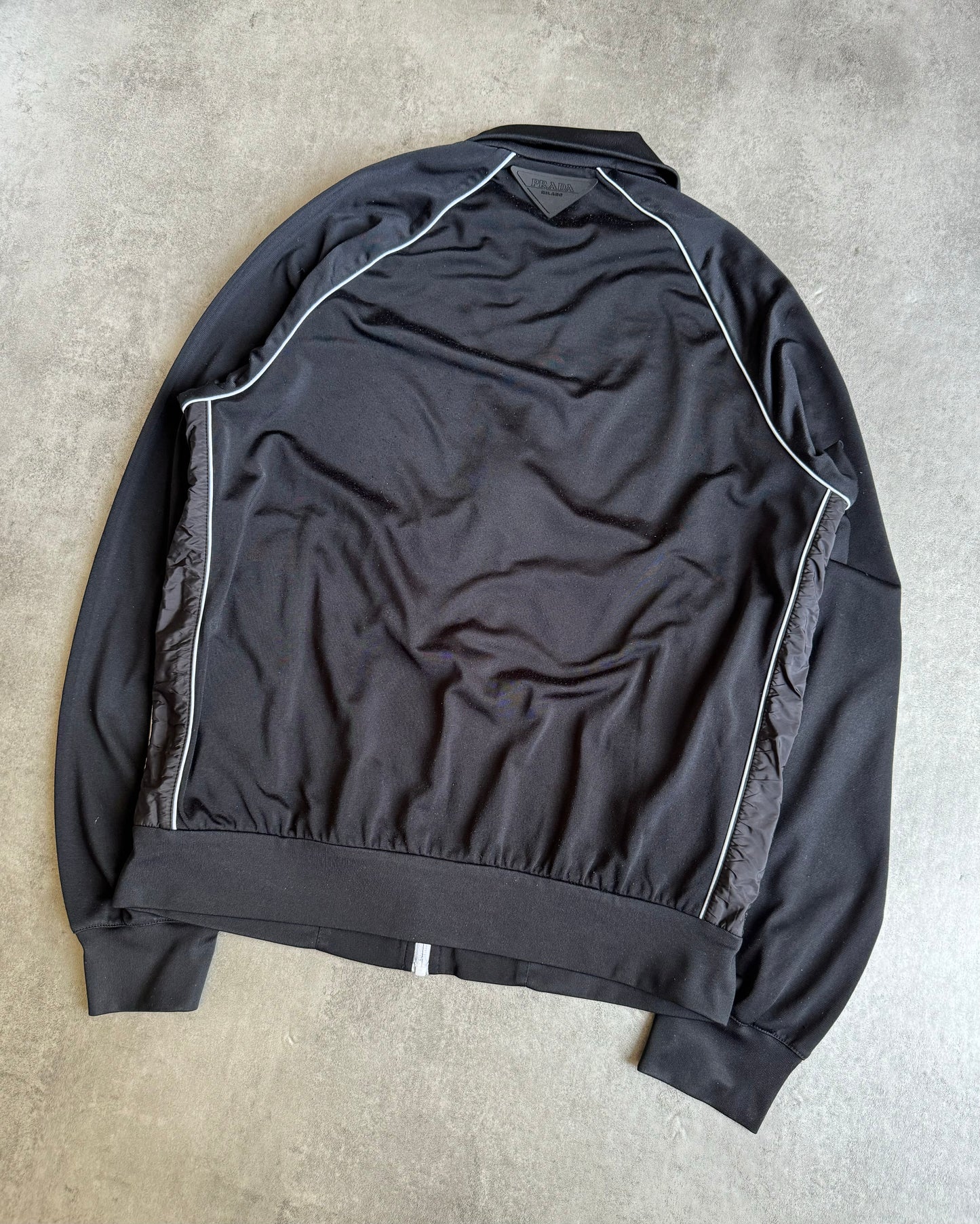 AW2018 Prada Black Tech Zip-up Sweater (M) - 2