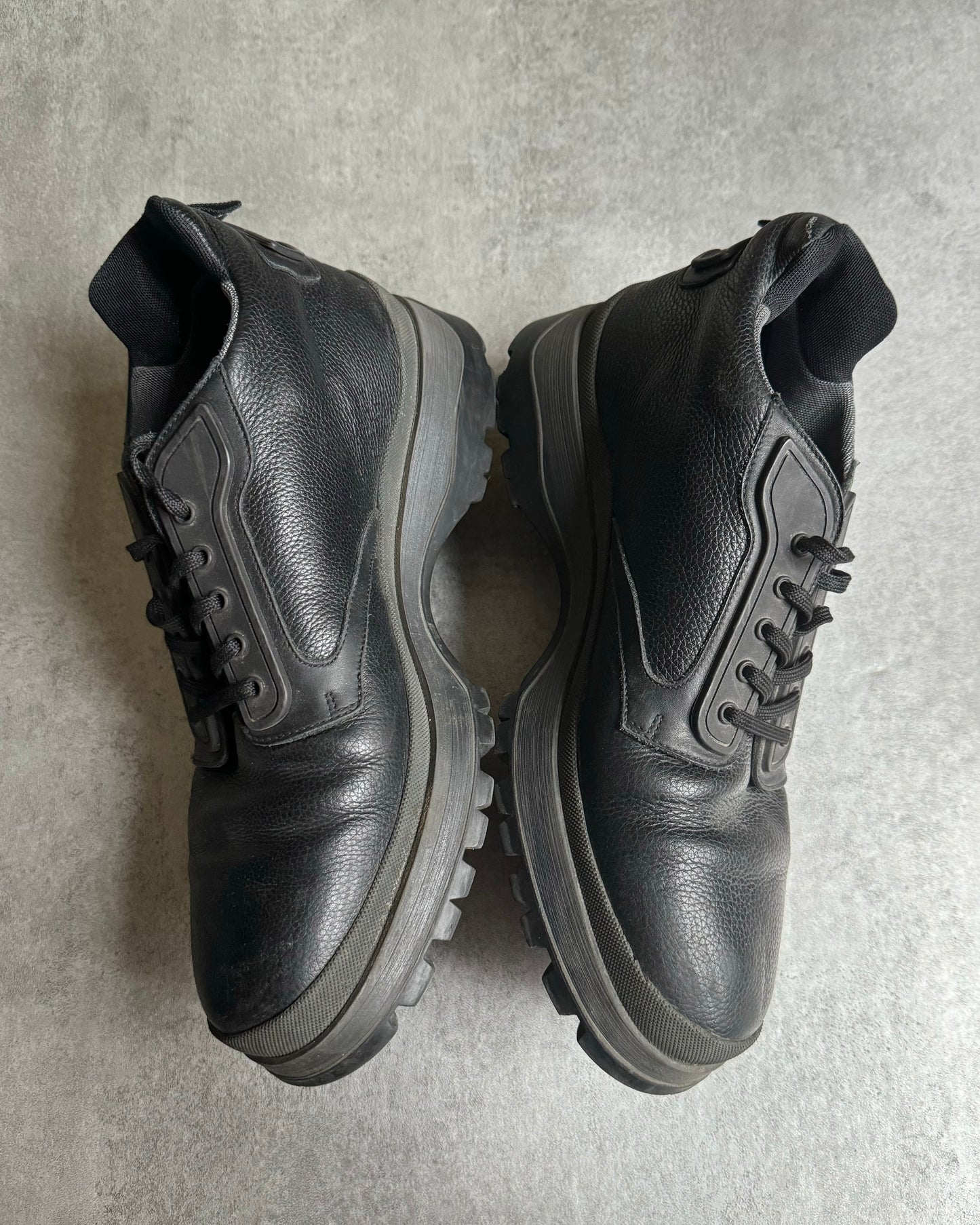 2000s Prada Black Leather Premium Archive Boots (45) - 7