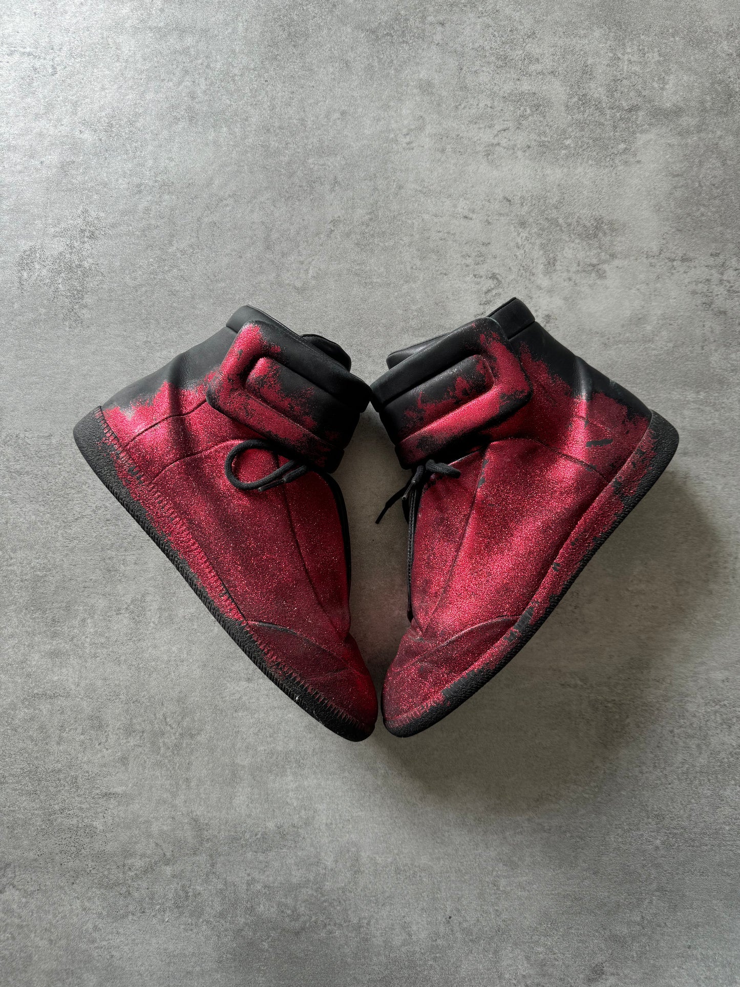 Maison Margiela Future High God Red Glitters Shoes (43) - 4