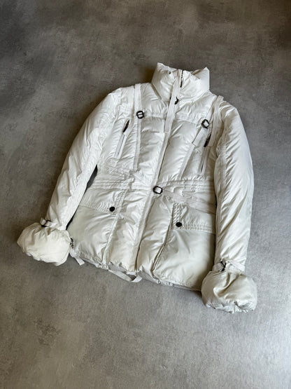 1990s Cavalli White Parachute Harness Puffer Jacket (S) - 11