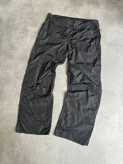 AW2006 Prada Black Soft Nylon Cozy Pants (M/L) - 10