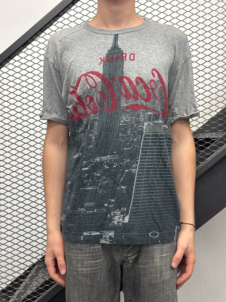 AW2011 Dolce & Gabbana Grey Coca-Cola Empire State Graphic T-Shirt SfRTABWy 1