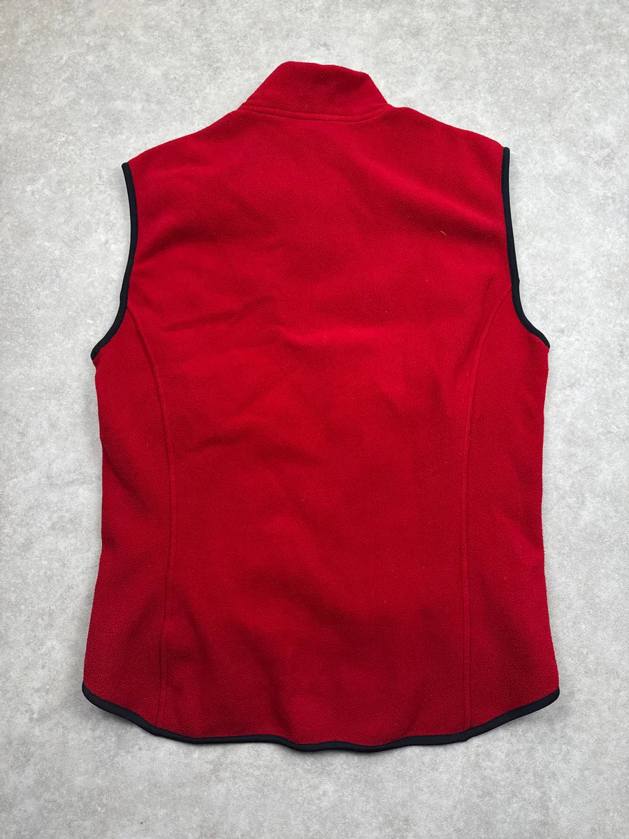 2000s Prada Red Fleece Zip-Up Logo Vest SgbYayjl 4