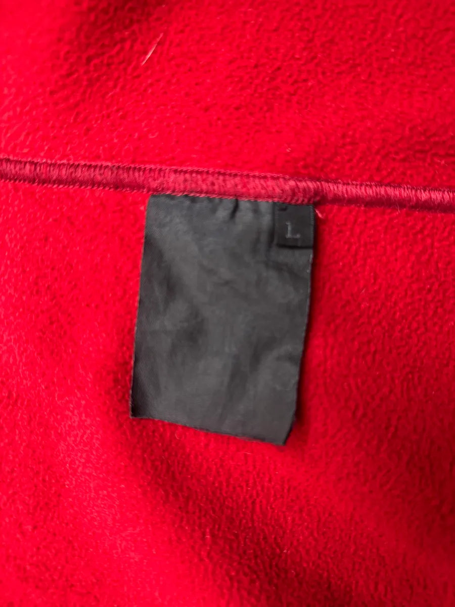 2000s Prada Red Fleece Zip-Up Logo Vest SgbYayjl 8