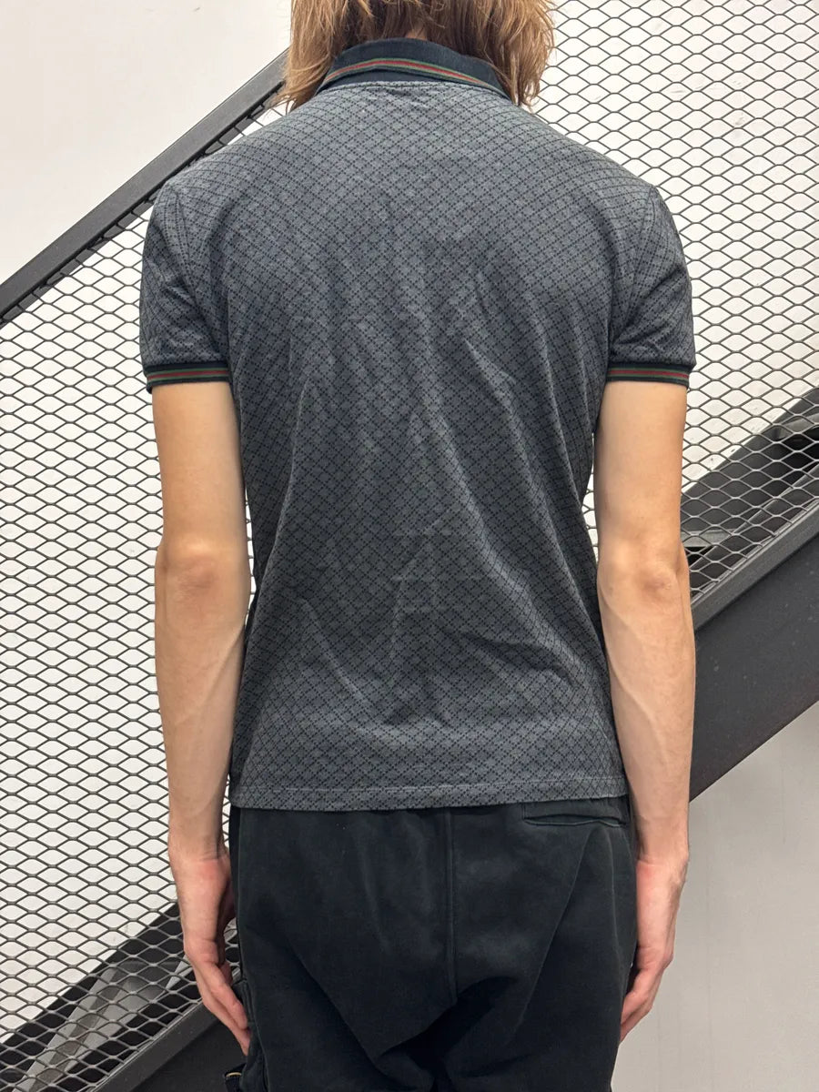 2010s Gucci Dark Grey Web Stripe Knit Polo SjtDnGCD 2